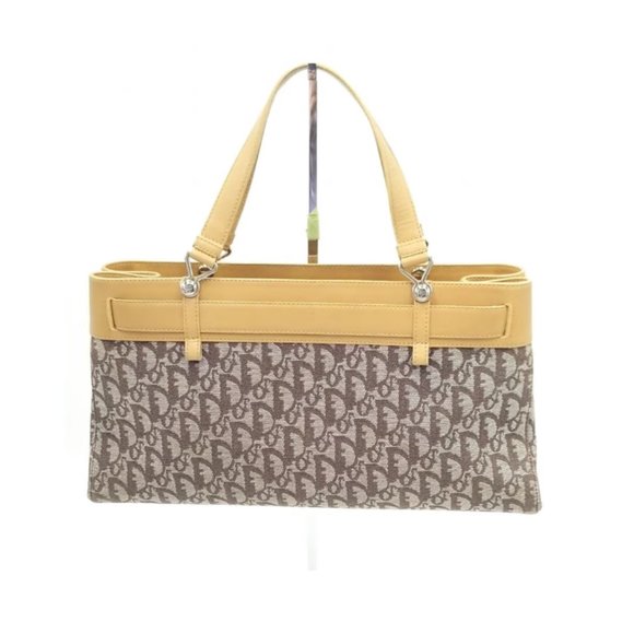 Dior Vintage Trotter Monogram Buckle Detail Tote - Picture 4 of 11